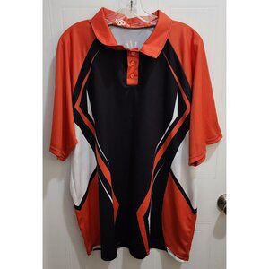 H5G High 5 Golf Mens Short Sleeve Polo Shirt Black/Orange USA Made Size 2XL